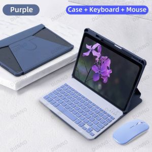Étui Pour Clavier Rotatif Pour Ipad 10e Génération Pour Pro 11 Air 4 Air 5 10.9 Pour 7/8/9e 10.2 Air 3 Pro 10.5,Couverture Arrière Intelligente.Purple With Mouse.Air4 Air5 10.9in - Neuf