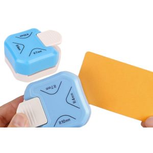 Perforatrice D'angles 3 En 1 Pour Papier, Photos, Cartes Et Scrapbooking - Bleue - Neuf