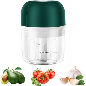 Mini Hachoir Électrique 250 Ml, Hachoir À Oignons Avec 3 Lames Tranchantes, Mixeur Portable Avec Chargement Usb Pour Légumes, Fruits, Viande Et Aliments Pour Bébé - Neuf