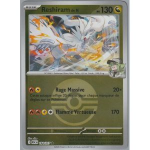 Carte Pok&eacute;mon - Reshiram De N - 154/217 - Holo Reverse - Pok&eacute; Ball - H&eacute;ros Transcendants - Neuf