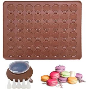 AYUHR-Macaron Set Moule en Silicone, Plaque à Macarons Silicone Making Set, Tapis de Cuisson Macarons en Silicone, Cuisson Tapis Moule Macaron Molde, pour Gâteaux De Dessert Biscuits - Neuf