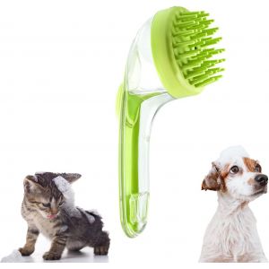 Jgd-Brosse Bain Pour Chien, Brosse De Lavage Pour Chat, Brush Lavage Chien En Silicone, Brush &Agrave; Shampoing Avec Distributeur De Savon Pour Animaux (B) - Neuf