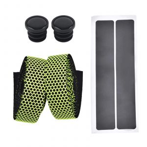 1 Paire De Guidon De V&eacute;lo De Montagne De Route Anti-D&eacute;rapant Ruban D'absorption Des Chocs Bouchon D'extr&eacute;mit&eacute; (Vert) - Neuf