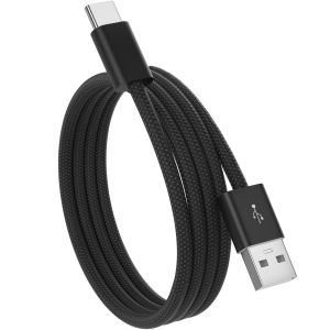 TRAHOO-C&acirc;ble Tress&eacute; Carplay 1M pour iPhone 16 15 Pro Max, 18W 3A USB C pour Apple et Android Auto, Compatible avec iPad Pro/10/Air 5/4/Mini 6, Galaxy A15 A55 S24 Pixel 9 8a - Noir - Neuf