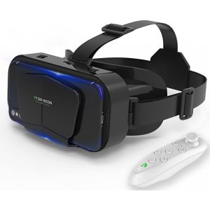 Mevronisshop-Lunettes De R&eacute;alit&eacute; Virtuelle Pour T&eacute;l&eacute;phone Portable Avec T&eacute;l&eacute;commande, Lunettes De R&eacute;alit&eacute; Virtuelle 3d Pour T&eacute;l&eacute;phone Portable - Profitez De Jeux Et De Films &Agrave; 360 Degr&eacute;s Dans Des Lun - Neuf