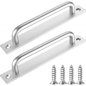 Yujtg-2 Pièces Poignée De Porte De Grange Coulissante, Traction De Poignée De Porte Coulissante Poignées Traction De Porte Pour Porte En Bois, Jardin Extérieure,Armoire Placard 160mm - Neuf
