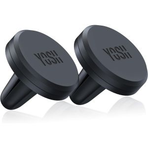 Support Telephone Voiture Magnetique, [Magn&eacute;tisme Puissant] Porte T&eacute;l&eacute;phone Voiture Aimant&eacute; Pour Iphone 16 15 14 Pro Max Samsung Huawei & Android Smartphone [Avec Plaque De M&eacute;tal], Lot De 2 - Neuf