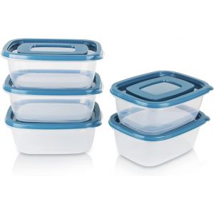 Conteneur Réfrigéré En Plastique Rectangulaire De 5 Pièces.Boîte De Stockage Des Aliments,Ensembles De Conteneurs,Conteneurs Alimentaires,1000ml Par Boîte - Neuf