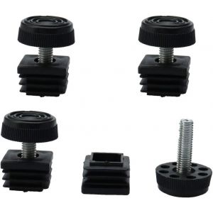 4pcs Adjustable Furniture Feet Leveling Pad Base Leg Table Leg Chair Leg Protection Floor Inserts Square Tube Furniture Pads 25 X 25 X M8 + 30 - Neuf