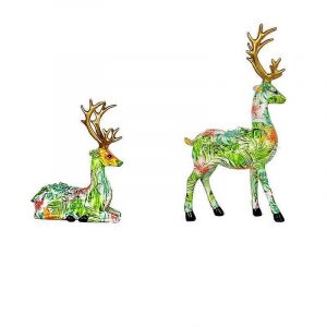 Décor À La Maison Des Cerfs Sculpture De Vie Intérieur Décor De La Chambre, Le Cerf Statue, Rustique, De Style Contemporain, L'Intérieur Gracieux Accent - Neuf