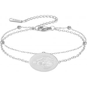 Eryi-Bracelet Chapelet Délicat De La Vierge Marie Bracelet Chaîne À Double Couche De Perles De La Mère Marie Bijoux De Protection De La Foi Religieuse Pour Femmes Et Hommes - Neuf