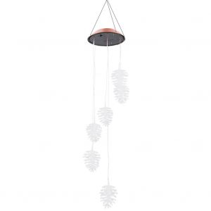 Hjlian Lampe Led Solaire A Capteur De Puissance En Forme De Pomme De Pin, Carillon Eolien Colore Pour L'exterieur - Neuf