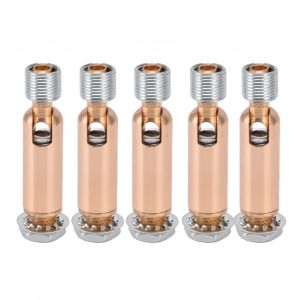 HJLIAN Adaptateur de plafond incline M10, 5 pieces, pour suspension de lampe, lustre, rail, accessoires de suspension, joint de direction externe M10, or rose - Neuf