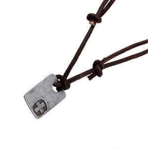 Qingwen Collier En Cuir V&eacute;ritable Collier De Plage Pour Hommes Europ&eacute;ens Et Am&eacute;ricains Alliage Ornement D'exportation R&eacute;tro - Neuf