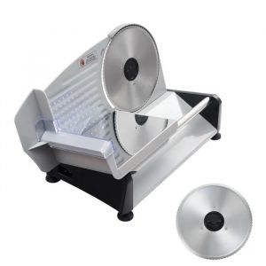 Trancheuse &Eacute;lectrique 200 W-Duoku-Appareil de Coupe avec Lame de 190 mm-Vitesse Ajustable de 70 &agrave; 100 tr/min-&Eacute;paisseur Modifiable - Neuf