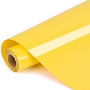 KALANKA-Film pour traceur textile jaune - 30,5 x 400 cm Film flexible traceur textile jaune pour Cricut Maker, Silhouette Cameo, Film textile traceur jaune pour vêtements, chapeaux, pantalons, autres - Neuf