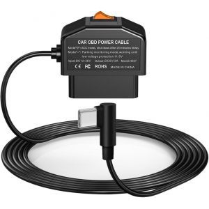 Kit De C&acirc;blage Obd Pour Dash Cam,Kit De C&acirc;blage Usb Type C Avec C&acirc;ble Dalimentation Obd Pour Dashcam 12-24V &Agrave; 5V/3A Avec Protection Basse Tension Surveillance De Stationnement 24H/24Mode Acc - Neuf