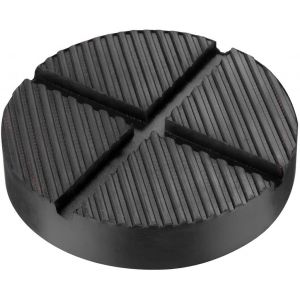 Patin de levage en caoutchouc rainur&eacute; pour cric, assurant stabilit&eacute; et protection du v&eacute;hicule - Neuf