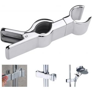 KAL-Support Pommeau De Douche Sans Perçage, Support Douchette Relevable, Support De Douchette À Main Réglable En Métal, Support Douche À Main À Circonférence 18-25Mm, Pour Baignoire Salle De Bain - Neuf