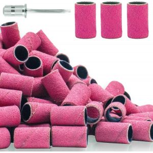 300pcs Embouts Manchons Bandes De Pon&ccedil;age &Agrave; Ongles Pour Perceuse &Agrave; Ongles Avec 2pcs M&egrave;che &Agrave; Ongles 2.35mm Pour Ongles En Acrylique Gel Embouts Manchons Pour Manucure Et P&eacute;dicure - Neuf