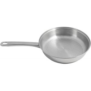 Subzonal-Art91924 Nordico, Po&ecirc;le &Agrave; Frire &Oslash; 24 Cm, Triple Fond, Poign&eacute;e R&eacute;sistante &Agrave; La Chaleur, Fond Nid D'abeille Anti Adh&eacute;sif, Tous Feux Dont Induction, Tout Inox - Neuf