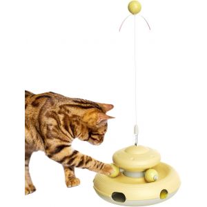 KAL-Balle De Piste Antidérapante Pour Chat, Jouet Amusant Et Polyvalent, Mignonne Pour Jouer, Se Détendre, Divertir - Neuf