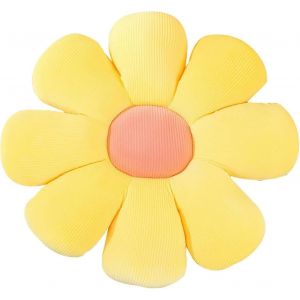 Coussin En Forme De Marguerite, Jouet En Peluche Doux Pour Enfants (15,7 Pouces, Jaune) - Neuf