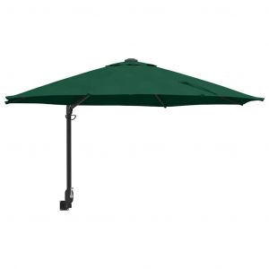 Parasol De Jardin Inclinable Durable 248 X 248 X 148 Cm Design Moderne Ext&eacute;rieur En Polyester Vert Helloshop26 02_0058627 - Neuf