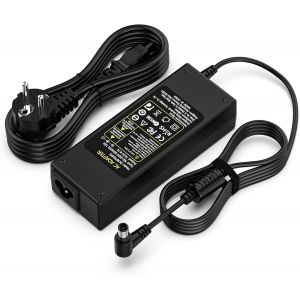 90W Chargeur Ordinateur Portable Compatible Avec Sony Vaio Pcg Vgn Vgp Vpc Vpcsb Vgp-Ac19V28 Vgp-Ac19V48 Vgp-Ac19V43 Vgp-Ac19V33 Vgp-Ac19V31 Adaptateur Alimentation 6,5 X 4,4Mm - Neuf