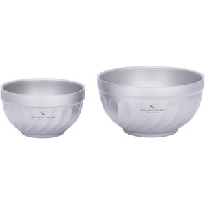 Ulteronixshop-Ti1170t Bol Isotherme &Agrave; Double Paroi En Titane 500 Ml Et 800 Ml - Bol L&eacute;ger Pour Camping Et Voyage - Pour Soupe, Flocons D'avoine, Cr&egrave;me Glac&eacute;e - Vaisselle Portable Durable Pour L'ext&eacute;r - Neuf