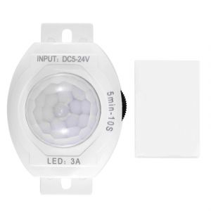 Détecteur De Mouvement Infrarouge Pir Dc5-24v Interrupteur De Minuterie D'arrêt Automatique Led Domestique Corps De Lumière Pir Mouvement - Neuf