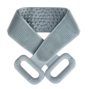 Laveur Dorsal Pour La Douche,Brosse Corporelle Pour Bain En Silicone,30 Pouces De Long Facile À Nettoyer Exfoliant Plus Hygiénique Massage Confortable Pour La Douche - Neuf
