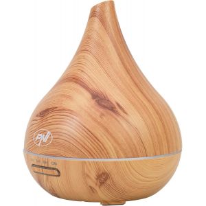 Jgd-Diffuseur D'aromath&eacute;rapie Hu400 Pour Huiles Essentielles, Avec Ultrasons, 400 Ml, Minuterie, 7 Couleurs Led, Fermeture Automatique, &Eacute;clairage En Bois, Marron - Neuf