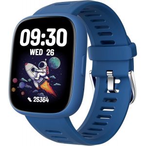 JGD-Montre Intelligente pour Enfants avec localisateur GPS (iOS Uniquement), Montre Sportive avec Compteur de Pas et Suivi du Sommeil, &eacute;tanche IP68, Jeux de r&eacute;flexion, pour gar&ccedil;ons 5-12 Ans - Neuf