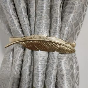 Embrasses De Rideaux Décoratives, Dorées, 2 Pièces, Boucles De Rideau Réglables En Métal À Ressort Pour La Décoration Des Fenêtres De La Maison, Du Bureau Ou De L'hôtel - Neuf