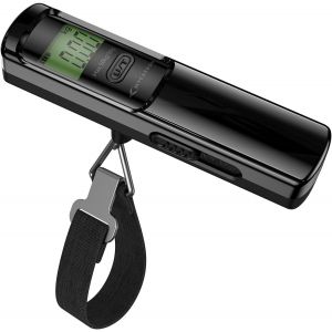 nzqaf-Pèse Bagages de Voyage, Plus Besoin d`Acheter des Piles, Écologique et Économique, Pratique à Utiliser, Pèse Valise Sans Pile, 50kg/110lb, Fonction Tare, Balance Valise Voyage u2013 Noir - Neuf