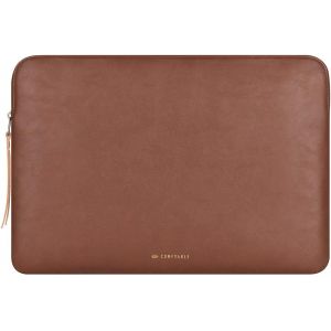 Housse Compatible Avec Macbook Air 13 Pouces M4 2025 M3 2024-2018, Macbook Pro 13 M2 M1 2022-2016, Sac En Cuir Pu Étanche Pour Ordinateur Mac, Marron - Neuf