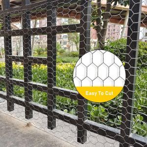 ASFASFq-Grillage a Poule, 350mm x 2m Fil De Fer à Volière Grillage, Treillis Hexagonal Galvanisé, avec Mini Pinces Et Gants, pour Projet d'Artisanat De Bricolage Ou Filet De Jardin en Métal - Neuf