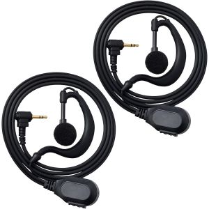 2 Pack 2.5mm Walkie Talkie Earphone with G-Shape Mic Compatible with Motorola TLKR Talkabout T62 T80 XT180 T82 Extreme - Neuf