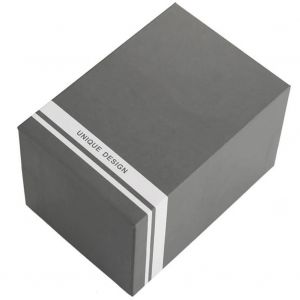 1pc 2 Couleurs Compact Rectangulaire Montre Montre-Bracelet Bo&icirc;te D'affichage Rangement Bo&icirc;tier De Collecte (Gris) - Neuf