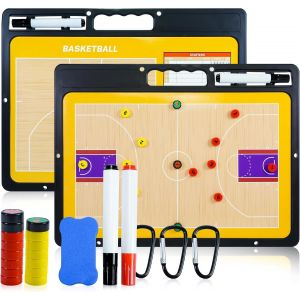 Tableaux Tactiques De Basket-Ball,Entraîneur Board De Basketball Magnétique Panneau Tactique Basketball Avec Marqueur Et Gomme-Basketball Coach Clipboard Pour Entraînement,Compétition.[B1976] - Neuf