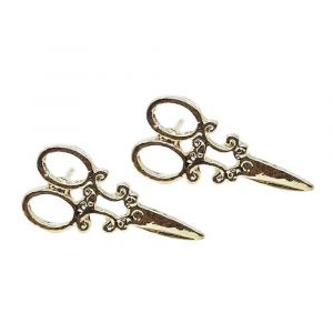 Mignon Mini Ciseaux Boucles D¿Oreilles Énoncé Cartilage Piercing Bijoux Cadeau Pour Femmes Filles Anniversaire Fête De Mariage Porter Quotidiennement (Or) - Neuf