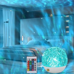 Luminorthe ¿ Lampe D'ambiance Sensorielle Cube Océan ¿ 16 Couleurs Led Vagues De L'océan, Veilleuse Pour Enfants, Lumière Étoile Galaxie Pour Chambre D'enfant Ou Fête - Neuf