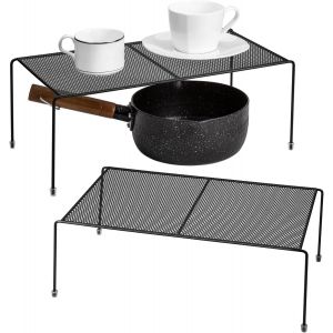 Eryi-Lot De 2 Étagères De Rangement Pour Placard De Cuisine Avec Pieds En Caoutchouc Antidérapant - Neuf