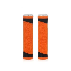 Poignées De Guidon Vtt Ergonomiques À Double Verrouillage ¿ Design Sûr, Confortable Et Antidérapant Pour Le Vtt ¿ Orange Vif - Neuf