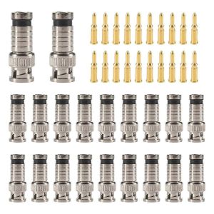 20 pcs connecteur de compression BNC pour prise vidéo à sertir RG58-59 - Neuf
