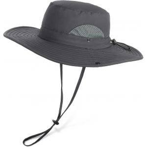 Chapeau Homme Soleil Été Chapeaux De Randonnée Femme Anti Uv Parasol Aventurier Safari Chapeau De Brousse Militaire Paille Cowboy Boonie Hat Peche.[Z1248] - Neuf