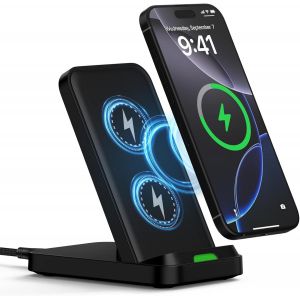 jum-Station De Charge Inductive Sans Fil 15 W Pour Samsung Galaxy S25 Ultra/S24 Fe/S23/S22/S21/S20/Z Flip6,Google Pixel 9/9 Pro/8/8 Pro/7,Chargeur Rapide Sans Fil Pour Iphone 16/15/14 - Neuf