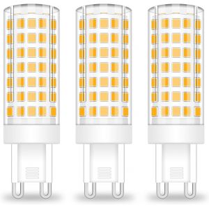 Kalanka-Lot De 3 Ampoules Led G9 9 W, Remplace Une Ampoule Halog&iquest;&iquest;Ne De 75 W, Pas De Scintillement, Angle D'&iquest;&iquest;Clairage 360&iexcl;&Atilde;, Intensit&iquest;&iquest; Non Variable, Ac230 V, Blanc Chaud 3000 K - Neuf