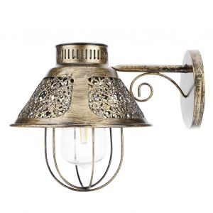 Hjlian Applique Murale Solaire Retro En Fer Forge, Suspension Creuse, Etanche Ip44, Pour Eclairage Exterieur - Neuf